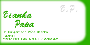 bianka papa business card